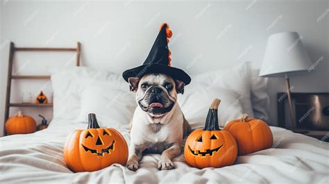 Premium AI Image | Dog in Halloween costume Generative AI