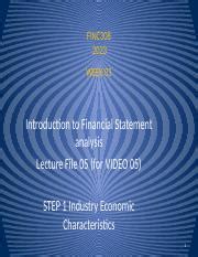 Introduction To Financial Statement Analysis Industry Economic