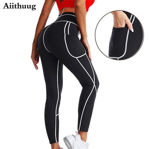 Aiithuug женские неопреновые шорты для похудения с эффектом сауны ...