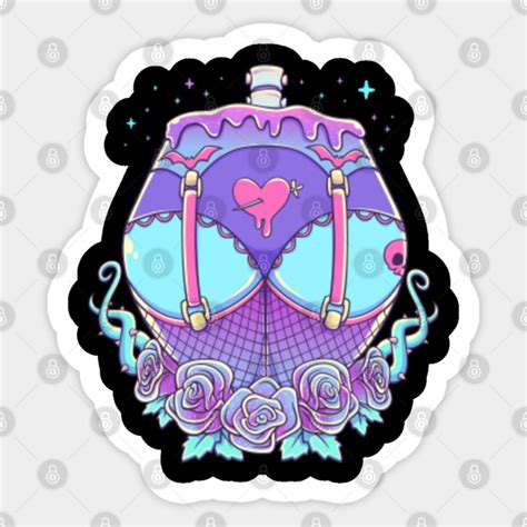 Pastel Goth Thicc Booty Gothicc Creepy Gothic Booty Anime Gothicc Sticker Teepublic