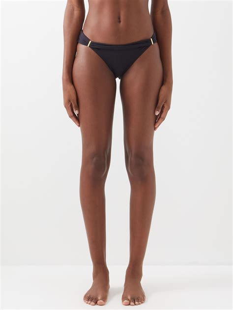 Melissa Odabash Positano Gathered Bikini Briefs In Brown Lyst