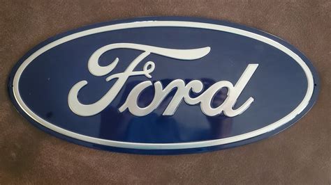 Ford Logo Metal Sign Motor Oil Gas Station Mancave Decor Tin Sign