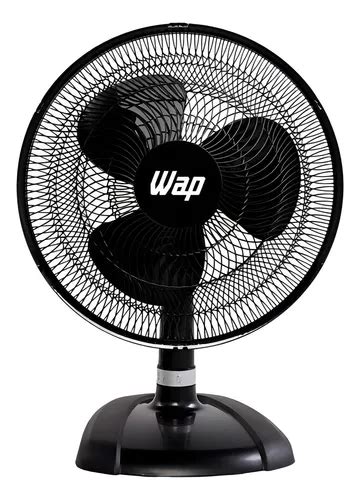 Ventilador De Mesa Rajada Turbo Wap Preto Voltagem Volts