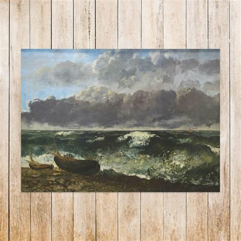 Reproduction Of Gustave Courbet Artwork The Stormy Sea 1869 Etsy