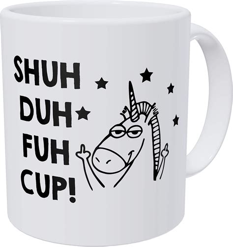 Wampumtuk Unicorn Ts Shu Duh Fuh Cup Stars Funny Coffee Mug 11 Ounces