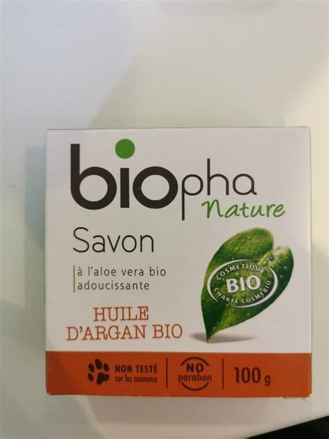 Biopha Savon L Huile D Argan Bio Et Aloe Vera Bio Adouscissante