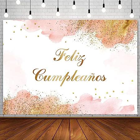 Amazon Ticuenicoa 75ft Feliz Cumpleaños Backdrop Pink Floral