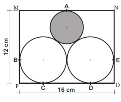 A Figura Abaixo Representa Um Retângulo E Três Circunferências Sendo