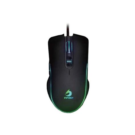 Mouse Gamer Infokit Gm v550 USB LED RGB 6400 DPI 7 botões