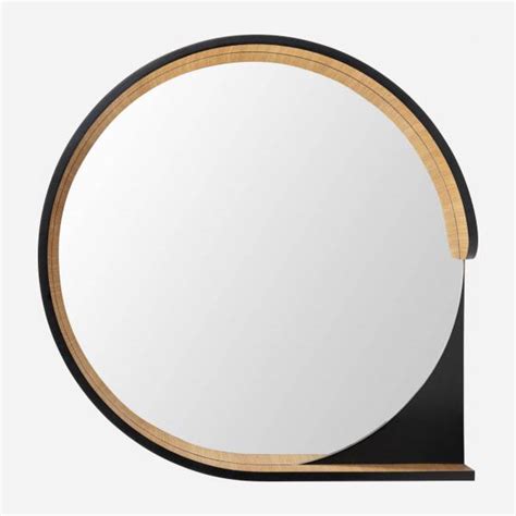 Tenael Miroir Ovale En Bois X Cm Noir Habitat