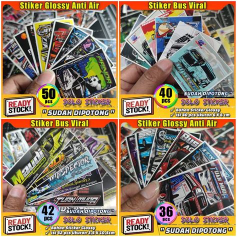 Jual Isi 50424036 Pcs Stiker Bus Mania Bis Telolet Basuri Shopee