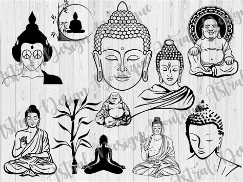 Buddha Svg Bundle Digital Cut Files For Cricut Silhouette Etsy The