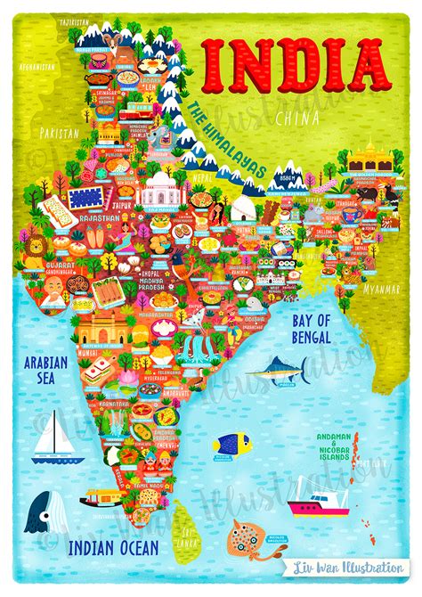 Map Of India Illustration Behance