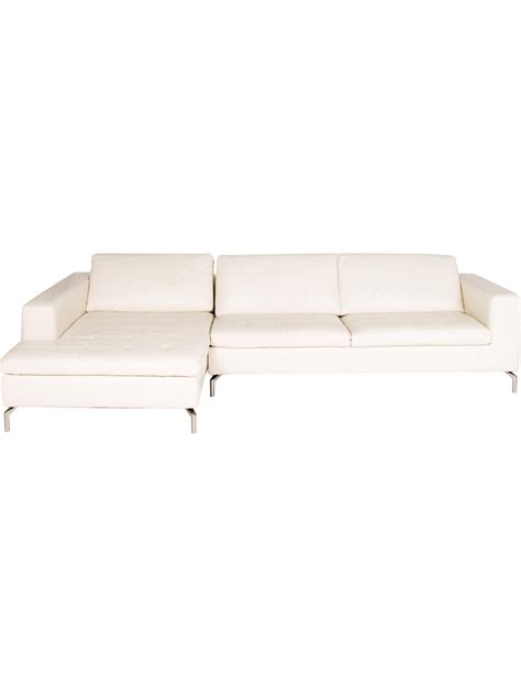 Natuzzi Italia 2 Piece Savoy Sectional Sofa Silver Seating Furniture