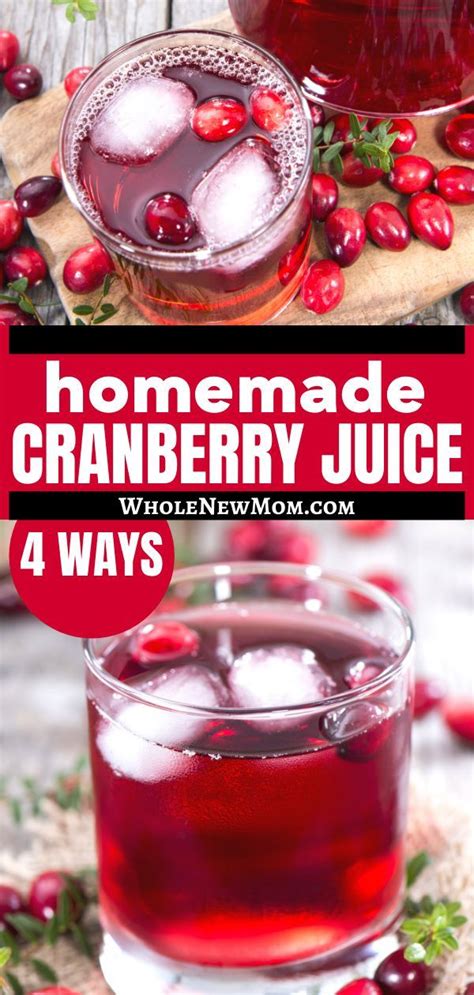 Homemade Sugar Free Cranberry Juice 4 Ways To Make It Recipe