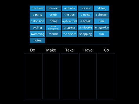 Collocations Ordenar Por Grupo