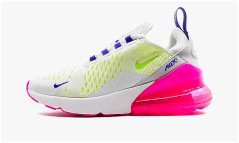 Nike Air Max 270 "white / Pink Blast / Volt" Shoes in Black | Lyst