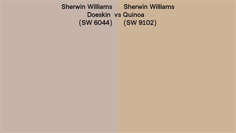 Sherwin Williams Doeskin Vs Quinoa Side By Side Comparison