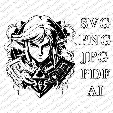 Link Svg Zelda Link Svg Link Tears Of The Kingdom Cut File Etsy