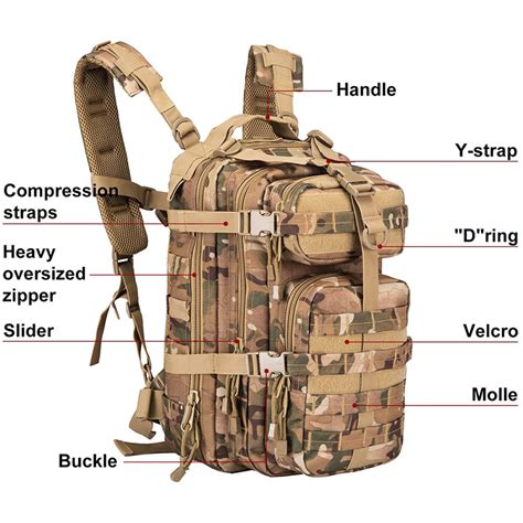 COBRA Militaire Tactische Rugzak 2 Day Pack Molle Riemen 1000D