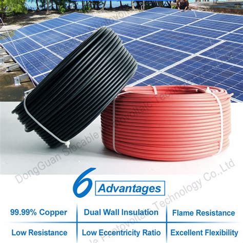 4 เมตร สายไฟโซลา PV1 H1Z2Z2 K 1x2 5 Sq mm DC Solar Cable โซลารเซลล