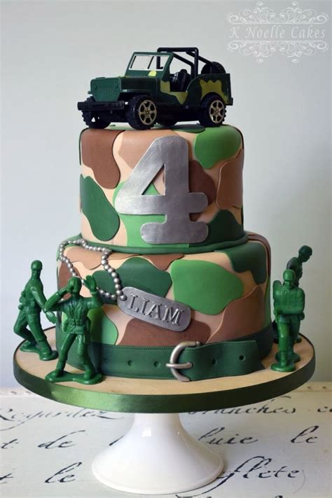 Army Theme Birthday Cake By K Noelle Cakes Kids Birthday Food