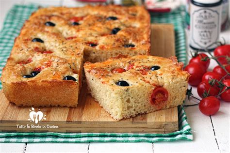 FOCACCIA ALTA E SOFFICE Con Olive E Pomodorini Anche Bimby Tutto Fa