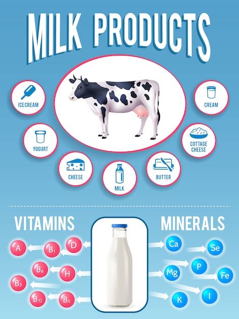 Conjunto De Leche De Infografía Vector Gratis