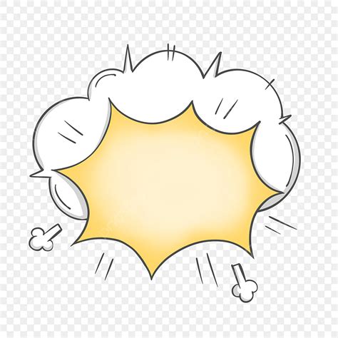 Explosion Bubble PNG Image Cartoon Explosion Bubble Frame Border