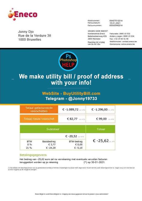 Fake Belgium Eneco Electricity And Gas