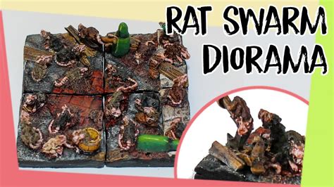 Rat Swarm Miniature Diorama For Dnd Or Warhammer Miniature Tutorial