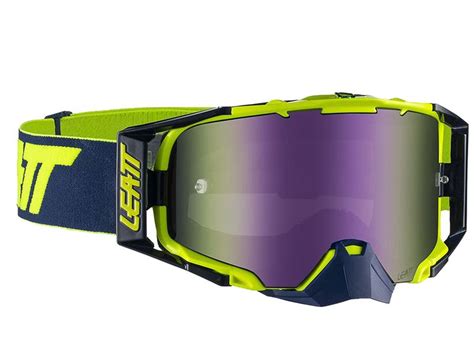 Leatt Masque Velocity Iriz Bleu Marine Lime Ecran Violet Purebike