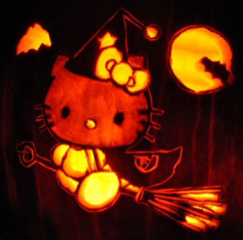 Pumpkin Carving Hello Kitty Elizabeth Lockhart Lockhart Weyers Cute