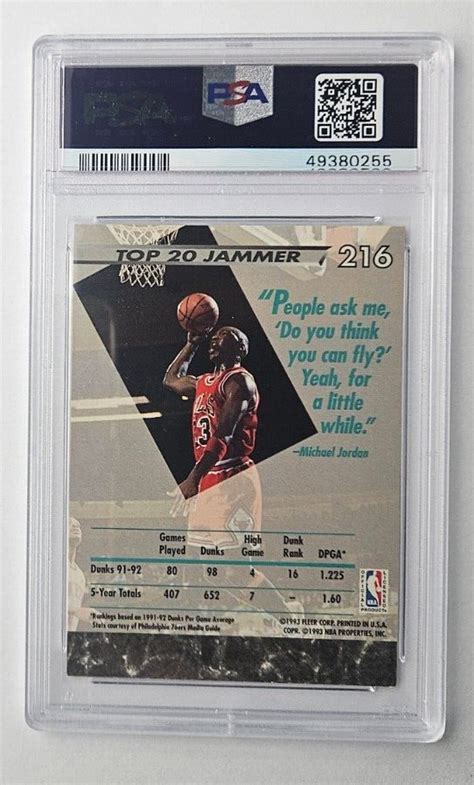 Fleer Ultra Basketball Michael Jordan Bulls Psa Nm Ebay