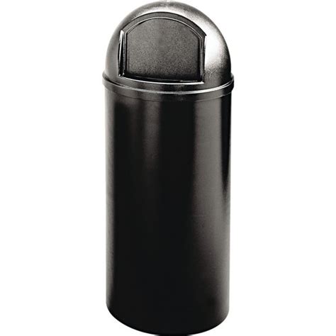 Rubbermaid Marshal Gallon Trash Can Black Rlw Supply Co