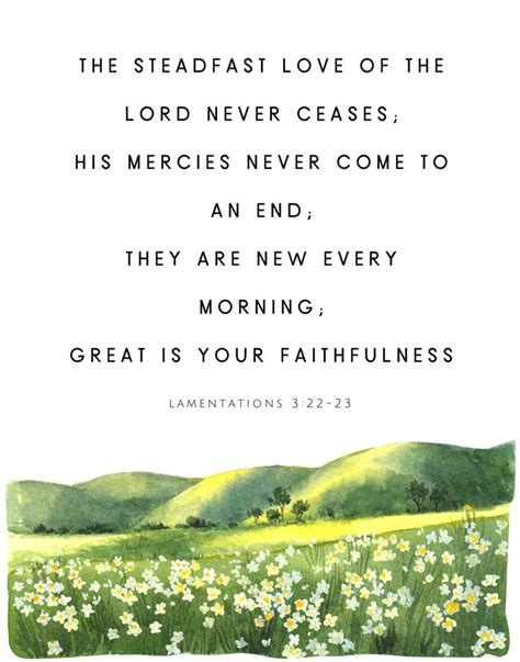 Lamentations 3:22-23 Worship Bible Verse Floral Scripture Art Printable ...