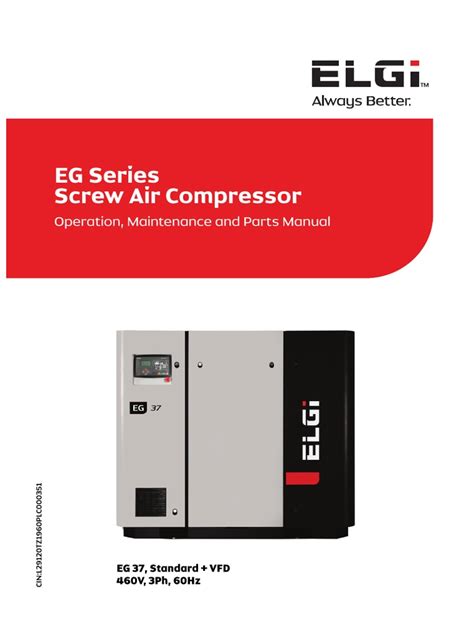 Elgi EG SERIES MANUAL | PDF | Valve | Electric Motor