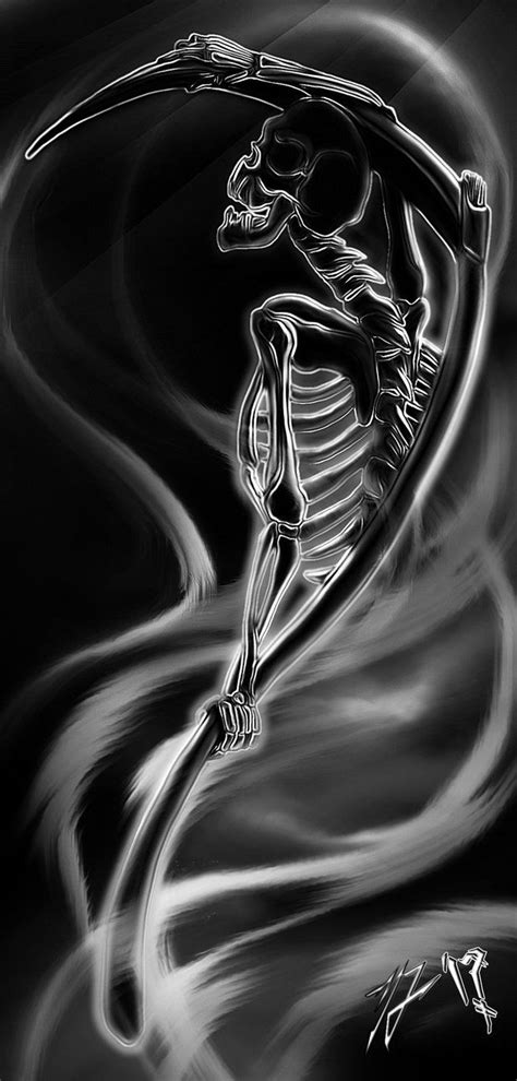 Pin By Luvhorror On Skulls Grim Reaper Art Skull Art Skeleton Art