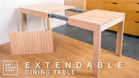 How To Make An Extendable Dining Table With Solid Maple Tiny