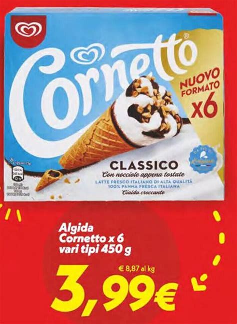 Algida Cornetto X Vari Tipi G Offerta Di Iper Super Conveniente