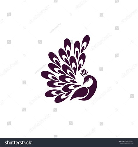 Abstract Religion Peacock Logo Design Stock Vector (Royalty Free ...