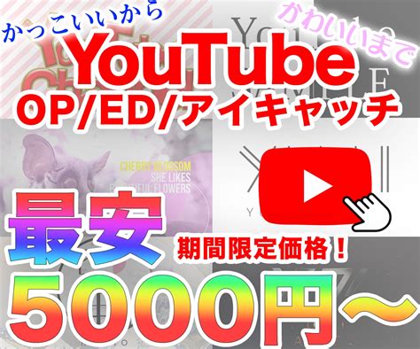 5000円から！youtubeop Ed制作します かっこいいから可愛いまでご相談ください！ Sns・メディア用op・ed動画制作 ココナラ