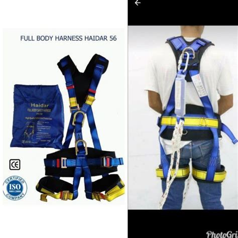 Jual 1 Set Full Body Harness PN56 Haidar Dauble Lanyard Absober Haidar