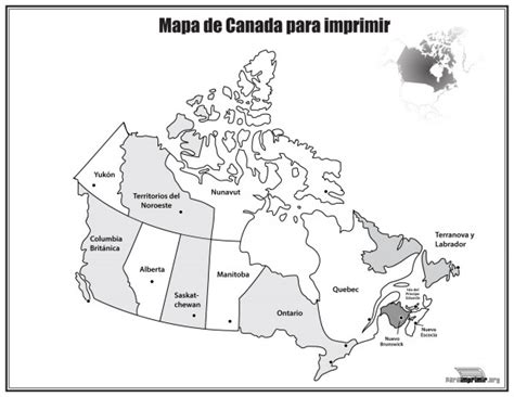 Mapas De Canadá Para Colorear Y Descargar Colorear Imágenes