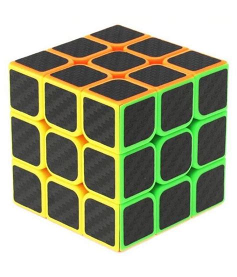 Montez High Speed Carbon Fiber Sticker 3x3 Neon Colors Magic Rubik Cube