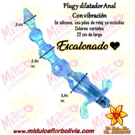 Plug Dilatador Anal Con Vibraci N Escalonado Sex Shop Mi Dulce Flor