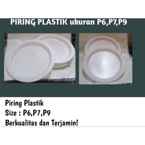 Jual Piring Plastik Warna Putih Susu Piring Pesta Hajatan Sekali Pakai