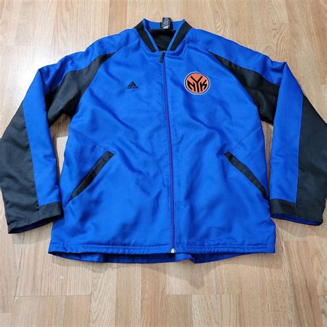 New York Knicks Adidas Zip Up Jacket Size Large No Depop