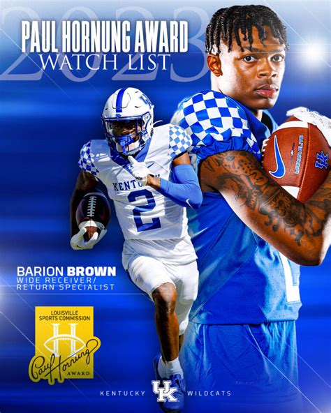 Kentuckys Barion Brown Selected To Paul Hornung Watch List Uk Athletics