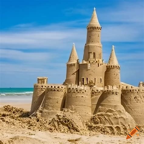 Photo Realistic Sand Castle On The Beach On Craiyon